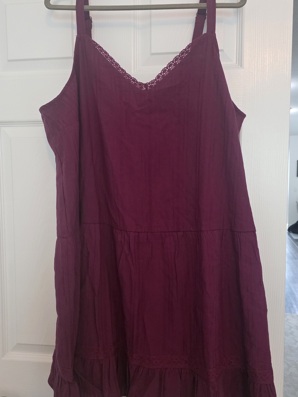 torrid Plum Lace-Trim Tiered Mini Dress